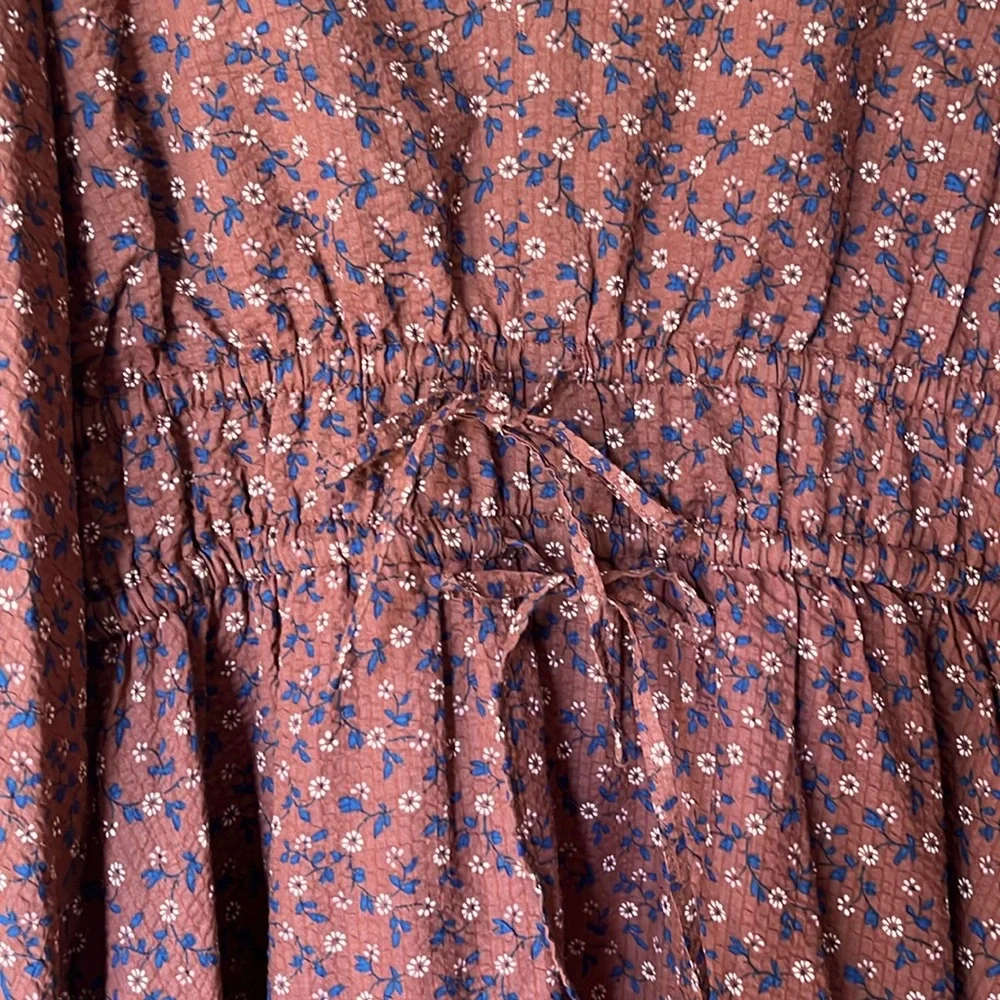 Madewell Sophia Tie-Front Midi Dress in Teaberry Floral - Picture 9 of 10